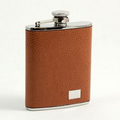 Brown Leather Flask - 6 Oz.